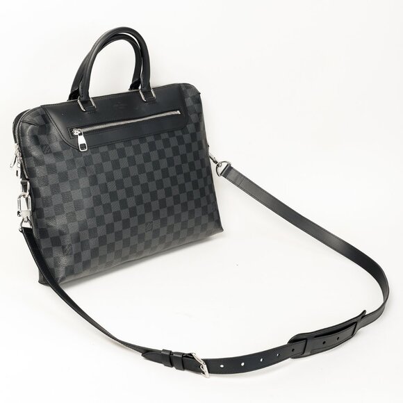 Louis Vuitton Damier Graphite Porte Documents Jour Black Briefcase Work Bag - Picture 7 of 16